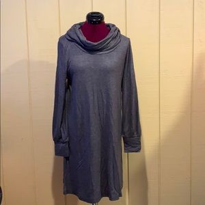 LOFT Heather Grey Cowl Neck Dress -  Medium